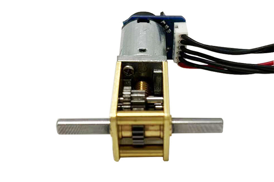 N20 high torque low speed dcgear motor 12V double output shaft worm with encoder motor suitable for electronic door lock